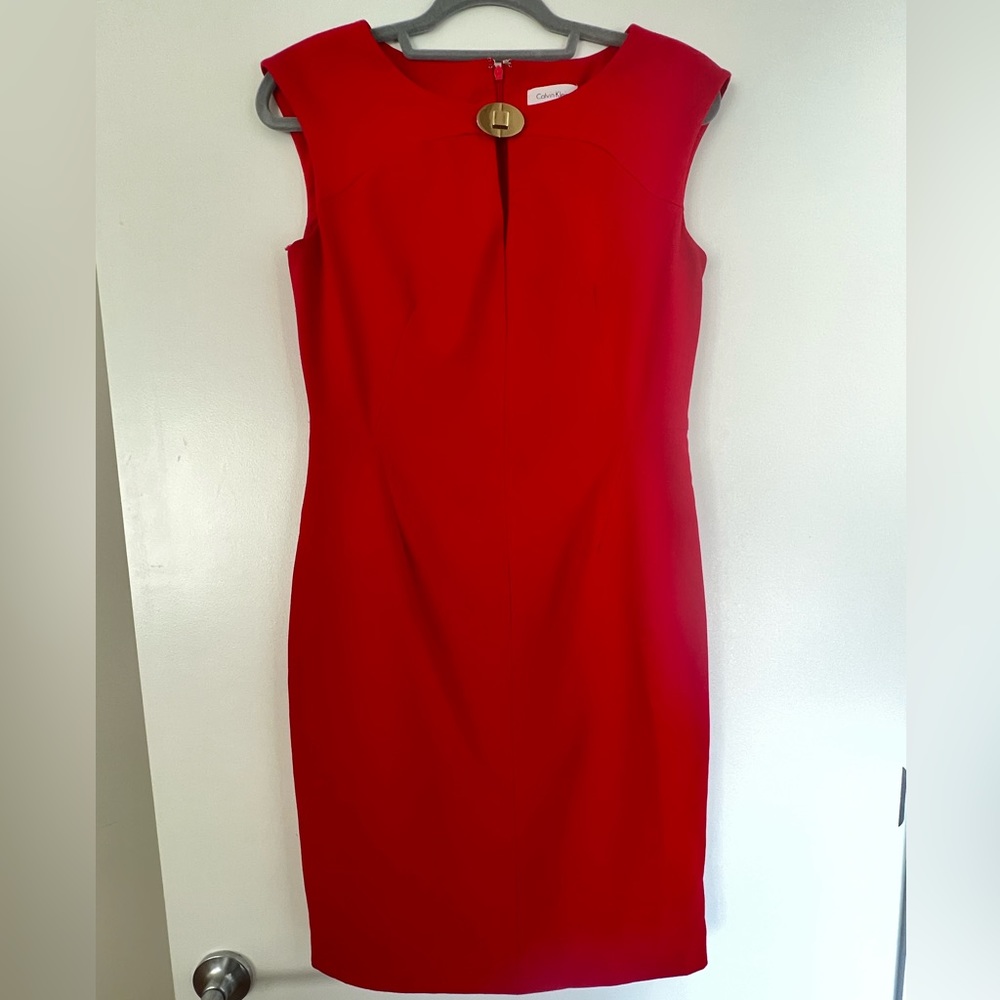 Calvin Klein red dress for party and night out occasions